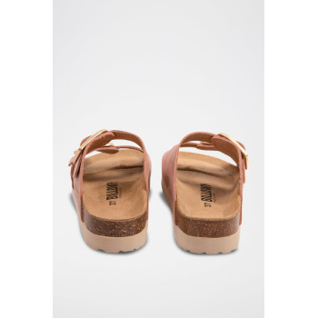 Mules plateformes en nubuck - Rose - 02 - 34268916