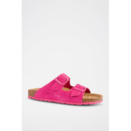 Mules en nubuck - Fuchsia - 02 - 34268924