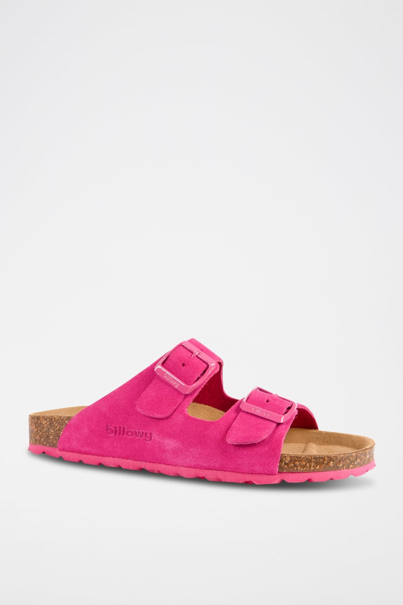 Mules en nubuck - Fuchsia - 02 - 34268924