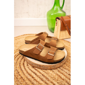 Mules en nubuck - Camel - 02 - 34268938