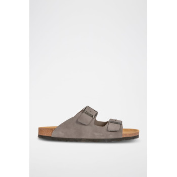 Mules en nubuck - Gris foncé - 02 - 34268850