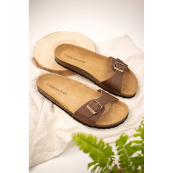 Mules en cuir Kloe - Marron - 02 - 34268945