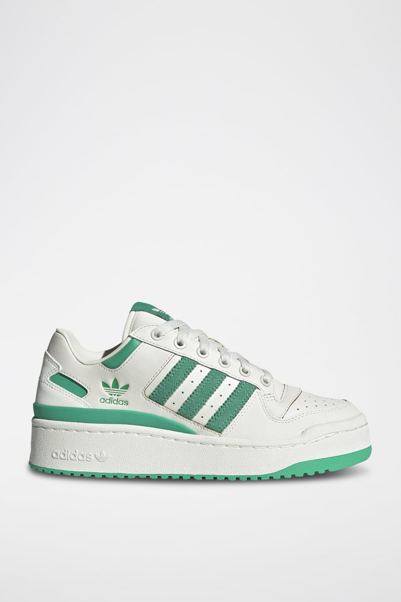 Sneakers en cuir Forum Bold Stripes - Blanc et vert - 02 - 34135014