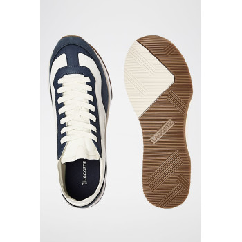 Baskets en nubuck Match Break  - Ecru et bleu marine - 02 - 33481067