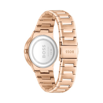 Montre à quartz en acier - Doré rose et taupe - 02 - 32455767