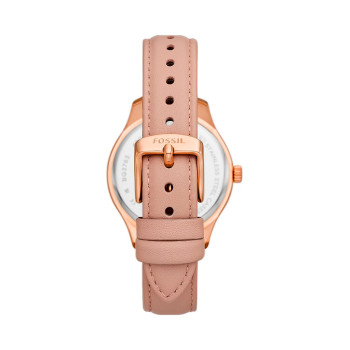 Montre à quartz en cuir - Rose et doré rose - 02 - 32826899