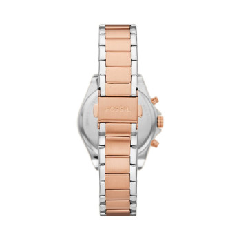 Montre à quartz en acier Modern Courier - Chronographe - Argenté et doré rose - 02 - 32826948