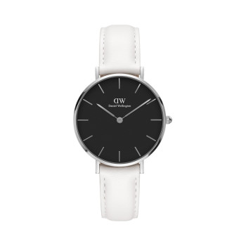 Montre à quartz en cuir Bondi - 32 mm - Blanc et argenté - 02 - 32859057