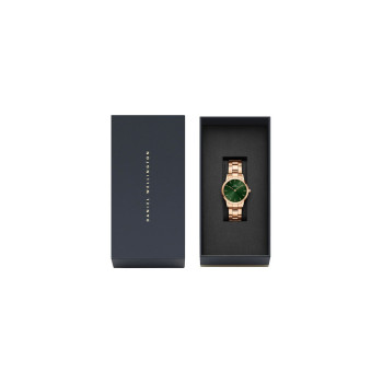 Montre à quartz en acier Iconic Link - 28 mm - Doré rose et vert - 02 - 32859062