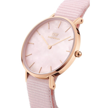 Montre à quartz en polyester Petite - 32 mm - Rose et doré rose - 02 - 32859066