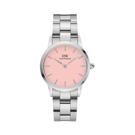 Montre à quartz en acier Iconic Link - 28 mm - Argenté et rose - 02 - 32859069