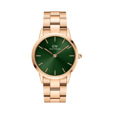 Montre à quartz en acier Iconic Emerald - 36 mm - Doré et vert - 02 - 32859085