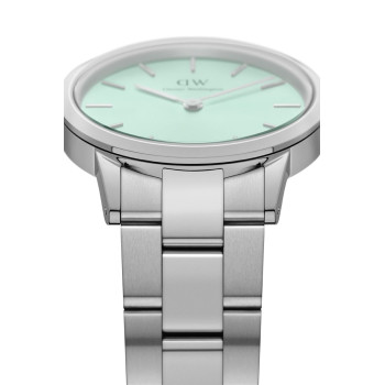 Montre à quartz en acier Iconic Link - 36 mm - Argenté et vert - 02 - 32859088