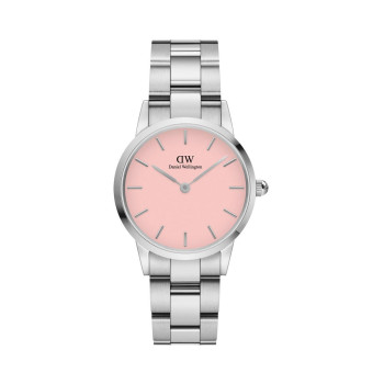 Montre à quartz en acier Iconic Link - 32 mm - Argenté et rose - 02 - 32880319