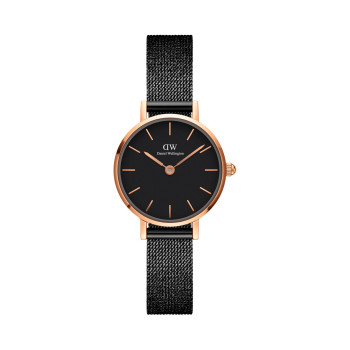 Montre à quartz en acier Ashfield - 24 mm - Noir et doré rose - 02 - 31698816