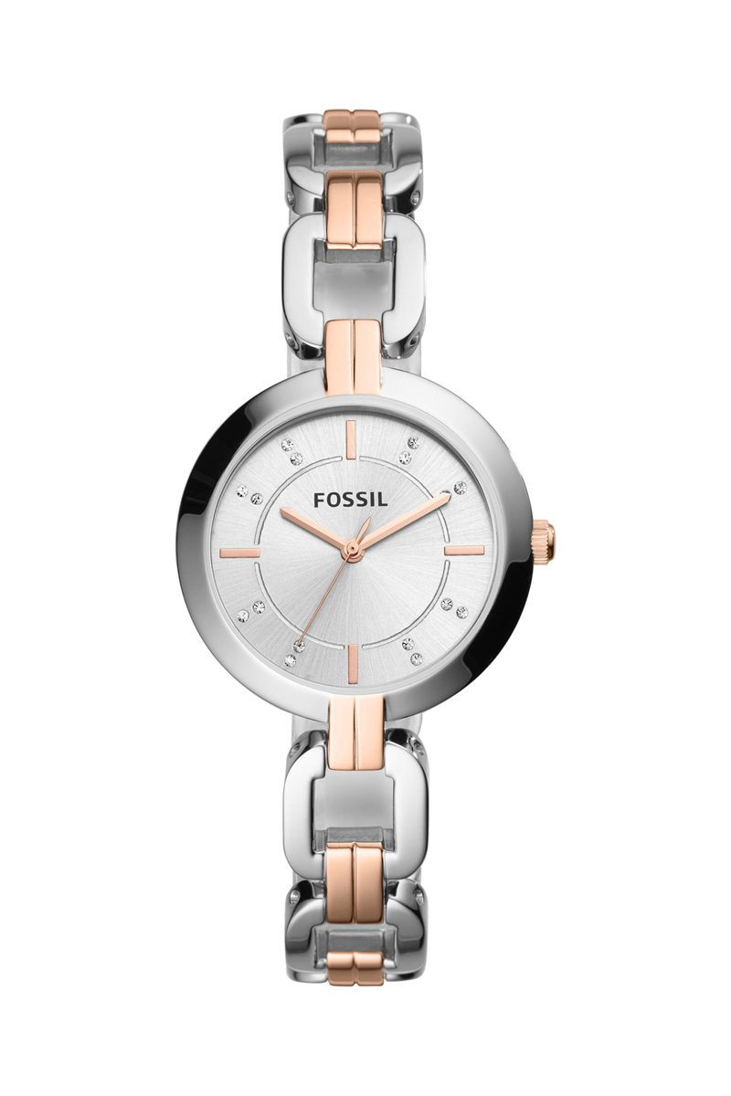 Montre à quartz en acier Kerrigan - Argenté et doré rose - 02 - 32917635