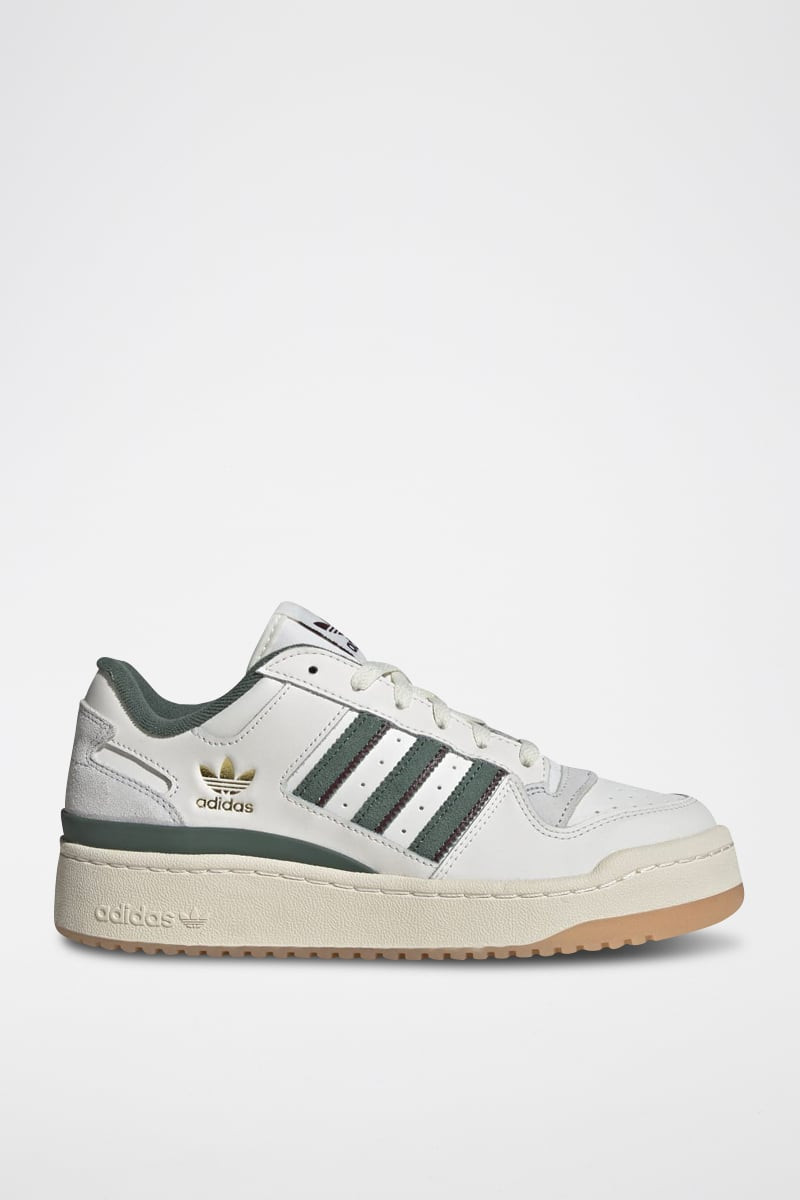 Sneakers en cuir Forum Bold Stripes - Blanc, vert et beige - 02 - 34135061