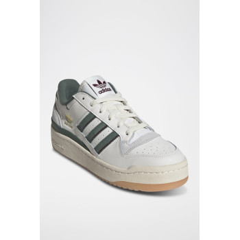 Sneakers en cuir Forum Bold Stripes - Blanc, vert et beige - 02 - 34135061