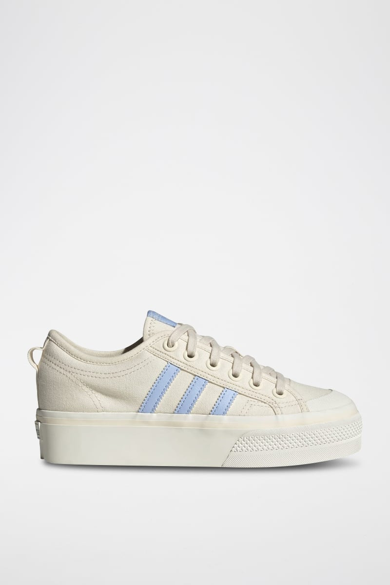 Sneakers plateformes Nizza Platform - Beige et bleu - 02 - 34134668