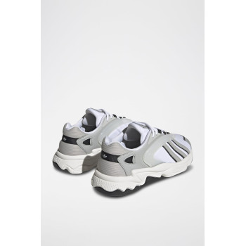 Sneakers en cuir Oztral - Blanc et gris - 02 - 34134687