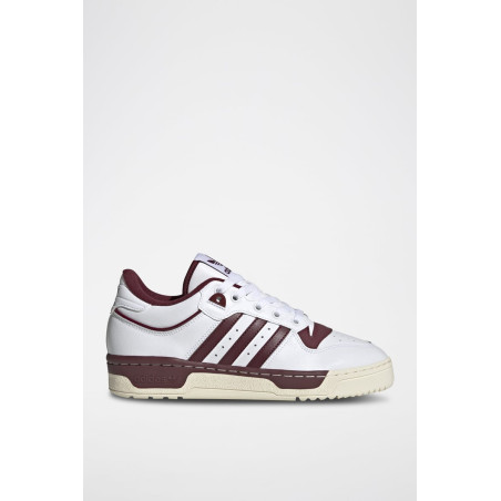 Sneakers en cuir pleine fleur Rivalry Low 86 - Blanc et bordeaux - 02 - 34134692