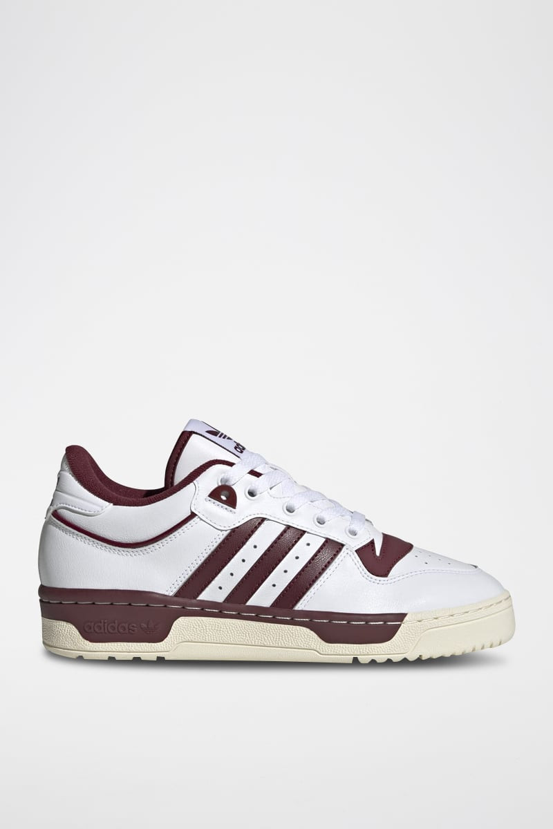 Sneakers en cuir pleine fleur Rivalry Low 86 - Blanc et bordeaux - 02 - 34134692