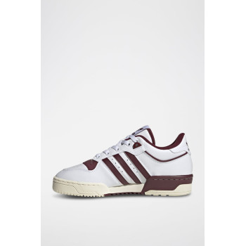 Sneakers en cuir pleine fleur Rivalry Low 86 - Blanc et bordeaux - 02 - 34134692