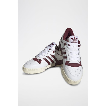 Sneakers en cuir pleine fleur Rivalry Low 86 - Blanc et bordeaux - 02 - 34134692