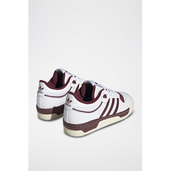 Sneakers en cuir pleine fleur Rivalry Low 86 - Blanc et bordeaux - 02 - 34134692