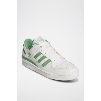 Sneakers en cuir pleine fleur Forum Low Cl - Blanc et vert - 02 - 34135261