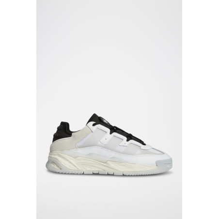 Sneakers en cuir Niteball - Blanc et noir - 02 - 34134715