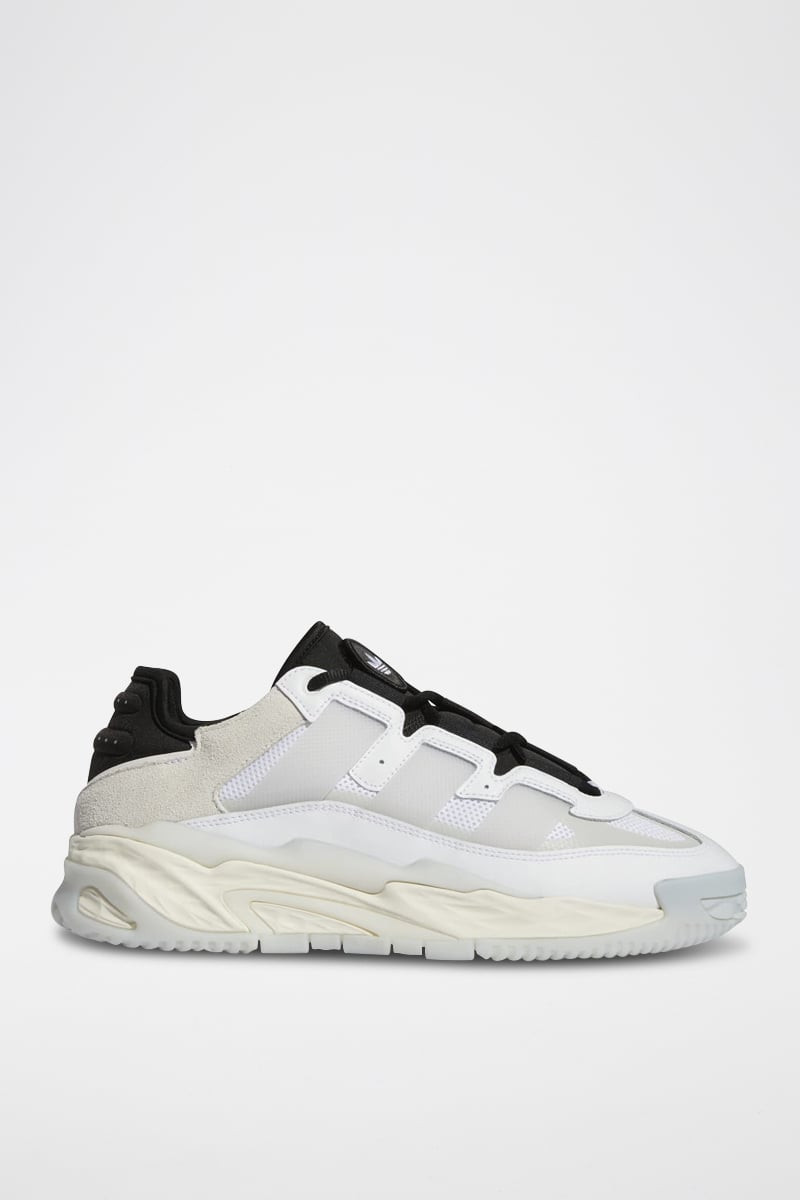 Sneakers en cuir Niteball - Blanc et noir - 02 - 34134715