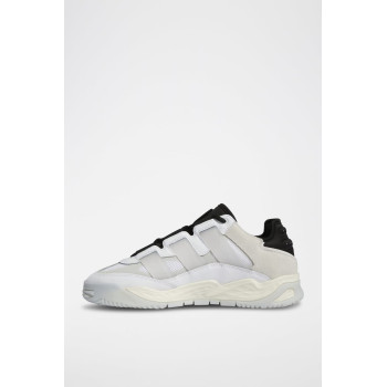 Sneakers en cuir Niteball - Blanc et noir - 02 - 34134715