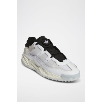 Sneakers en cuir Niteball - Blanc et noir - 02 - 34134715