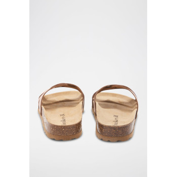 Mules en cuir - 
Marron - 02 - 34239827