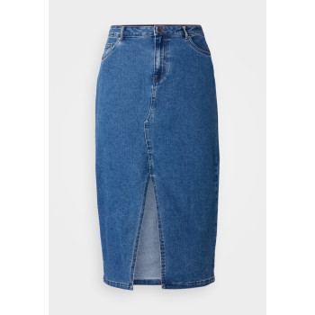 ONLY Carmakoma Jupe en jean CARSIRI FRONT SLIT SKIRT - 01 - ONA21B040|K11