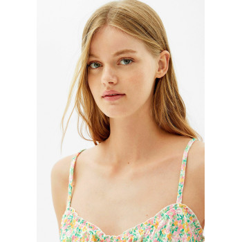 Bershka Débardeur FLORAL PRINT - 01 - BEJ21D1CJ|M11