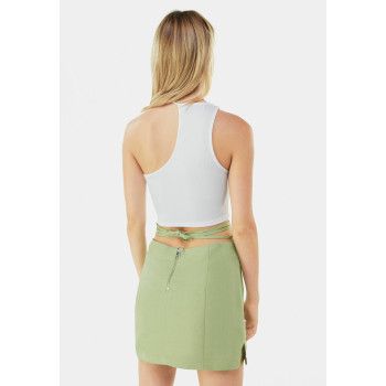 Bershka Minijupe WITH SIDE BOW  - 01 - BEJ21B08P|M11