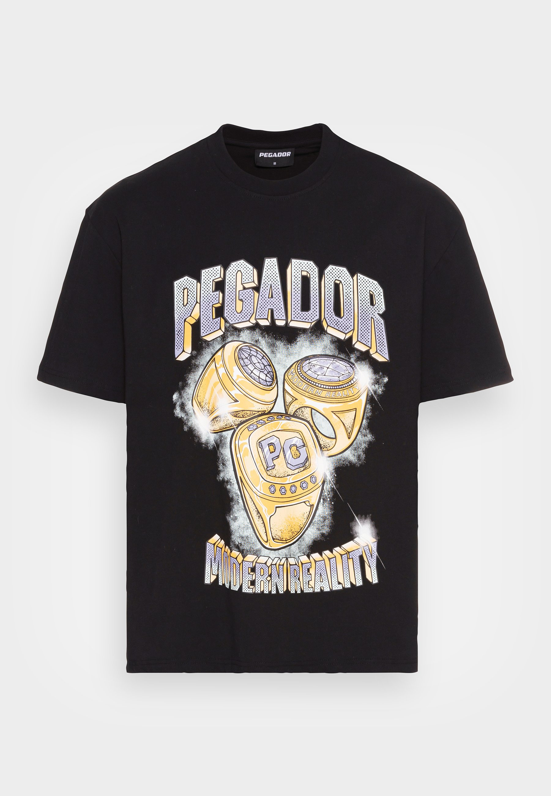 Pegador T-shirt imprimé RINGS OVERSIZED TEE WASHED UNISEX - 01 - PEP210065|Q11