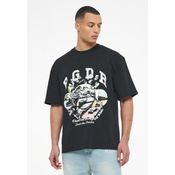 Pegador T-shirt imprimé REID OVERSIZED TEE VINTAGE UNISEX - 01 - PEP2100BN|Q11