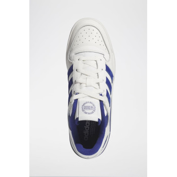 Sneakers en cuir pleine fleur Forum Low Cl - Blanc et bleu - 02 - 34135260