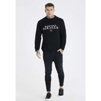 SIKSILK Pullover MESSI X SIKSILK DUAL LOGO KNIT UNISEX - 01 - SIF21000S|Q11