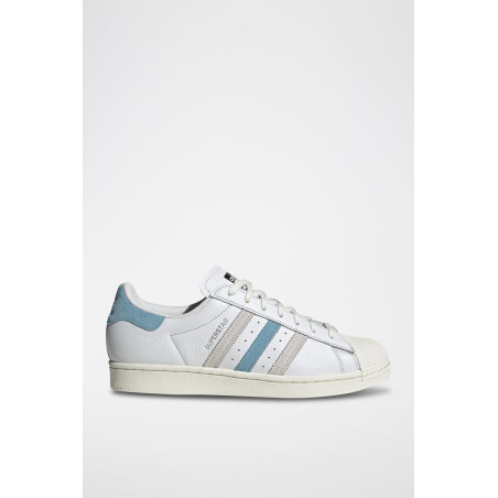 Sneakers en cuir Superstar - Blanc et bleu - 02 - 34307154