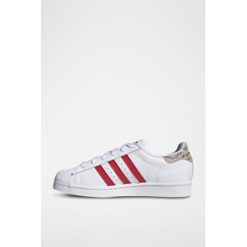 Sneakers en cuir Superstar - Blanc et rouge - 02 - 34307157