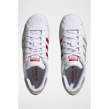 Sneakers en cuir Superstar - Blanc et rouge - 02 - 34307157