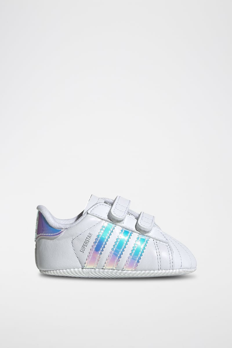 Sneakers en cuir Superstar Crib - Blanc et bleu - 02 - 34307162