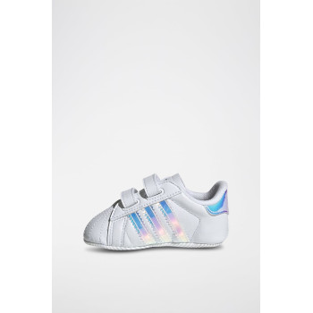 Sneakers en cuir Superstar Crib - Blanc et bleu - 02 - 34307162