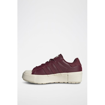 Sneakers plateformes en nubuck Superstar Bonega - Bordeaux et blanc - 02 - 34307171