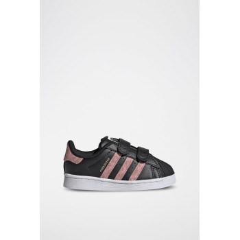 Sneakers Superstar - Noir et rose - 02 - 34307189