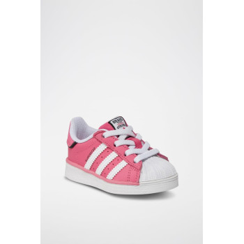 Sneakers en cuir Superstar - Rose et blanc - 02 - 34307194